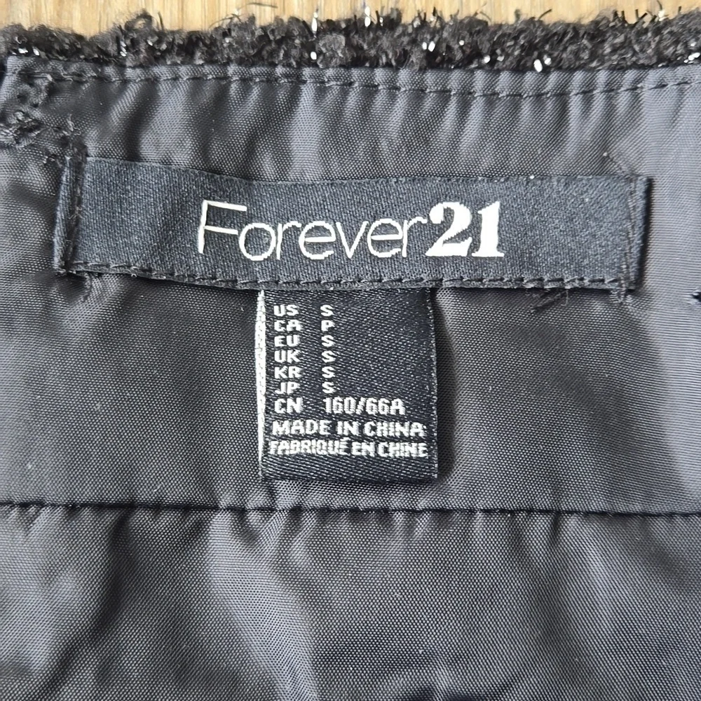 Forever 21 Fuzzy Tinsel Popcorn Mini Skirt